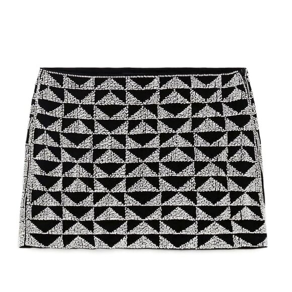 NEW ZARA Embellished Beaded Mini Skirt, Size S - Picture 6 of 16